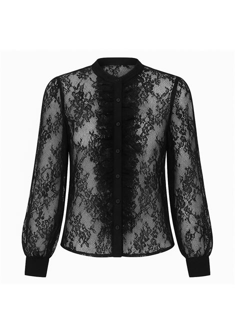 Des Petits Hauts Sana Noir Cotton Lace Blouse Des Petits Hauts |  | 1H250433NOIR